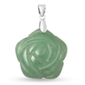 Grüner Aventurin-Anhänger, 925 Silber ca. 24,50 ct