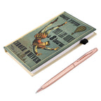 Hardcover Notizbuch mit Kupfer Kugelschreiber, Zirkus-Muster, grün