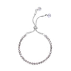 Weiße Kristall-Halskette mit Armband, reines Messing