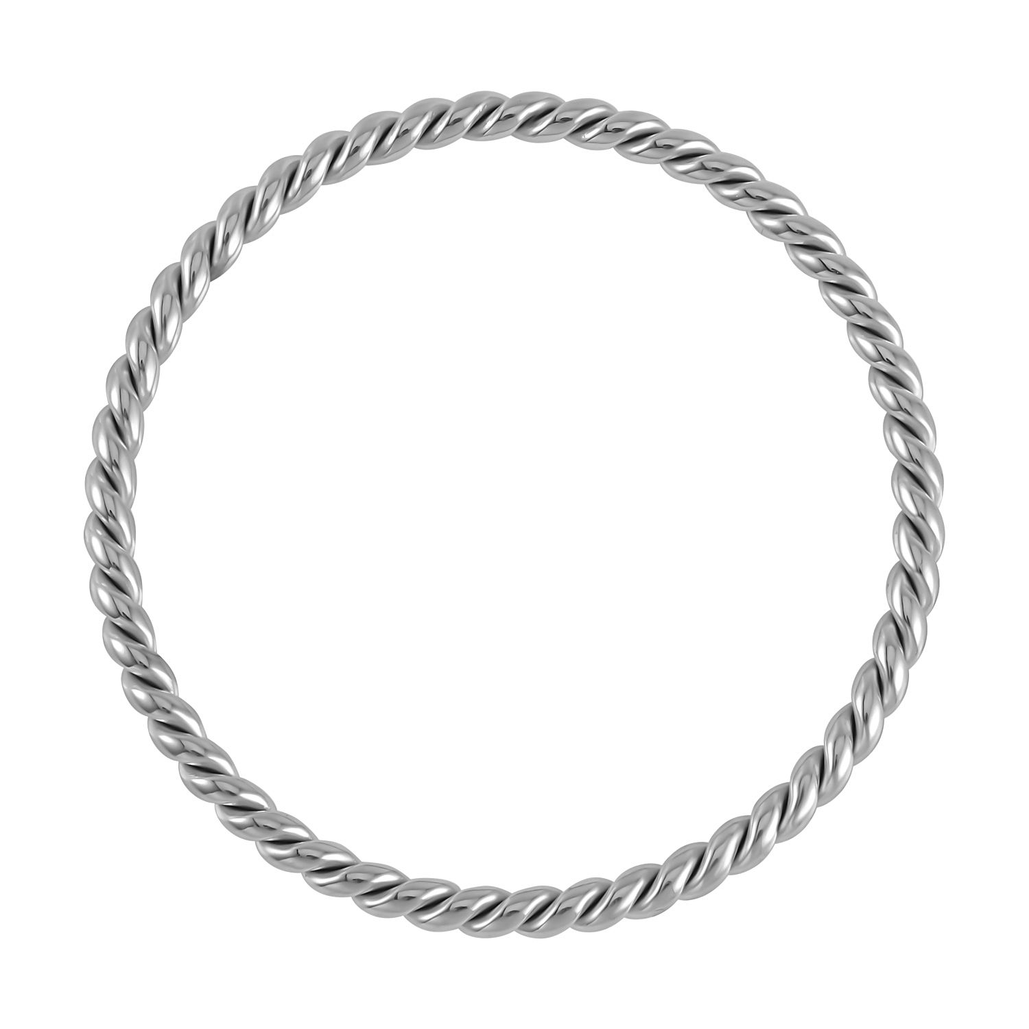 2er Set - Gedrehte Armreif und Ohrringe, 316L Edelstahl