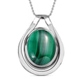 Malachit Schmuckset Edelstahl ca. 18.00 ct