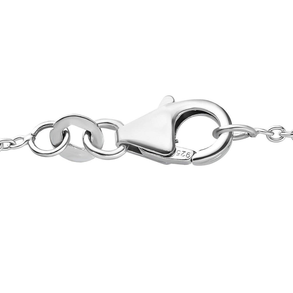Natürlicher Moldavit-Anhänger mit Kette, 925 Silber, 925 Silber platiniert ca. 7.07 ct
