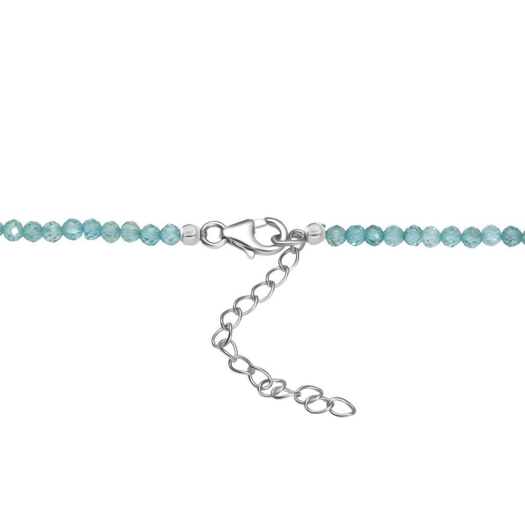 AAA Herz Labradorit (30x25mm), Apatit Anhänger mit Kette ca. 45 cm, 925 Silber Rhodiniert und 750 Gelbgold Vermeil ca. 85.00 ct