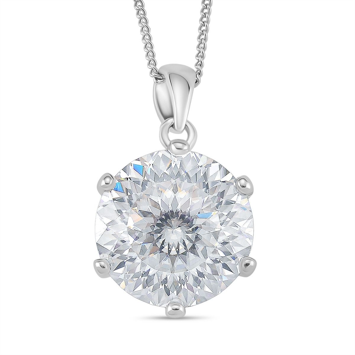 RADIANTA GRA zertifiziert 120 Facetten Moissanit (D-VVS) Schmuckset ca. 45 cm 925 Silber rhodiniert ca. 11.10 ct