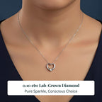 LUXURIANT DIAMOND - Lab Grown Diamant SI-GH Schmuckset ca. 50 cm 925 Silber Rhodiniert