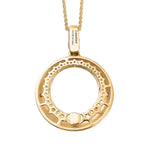 D'Joy Lab Grown Diamant SI-GH Schmuckset ca. 50 cm 925 Silber 750 Gelbgold vermeil ca. 0.15 ct