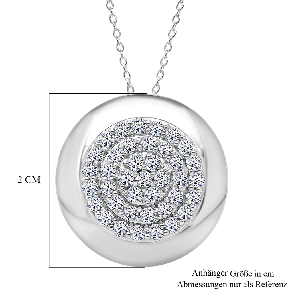 LUXURIANT DIAMOND - Lab Grown Diamant SI-GH SGL zertifiziert Schmuckset ca. 50 cm 925 Silber Rhodiniert ca. 1,00 ct.