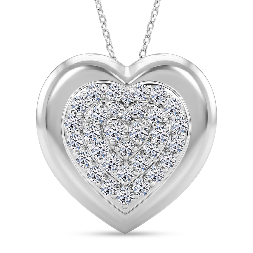 LUXURIANT DIAMOND - Lab Grown Diamant SI-GH SGL zertifiziert Schmuckset ca. 50 cm 925 Silber Rhodiniert ca. 1,00 ct.