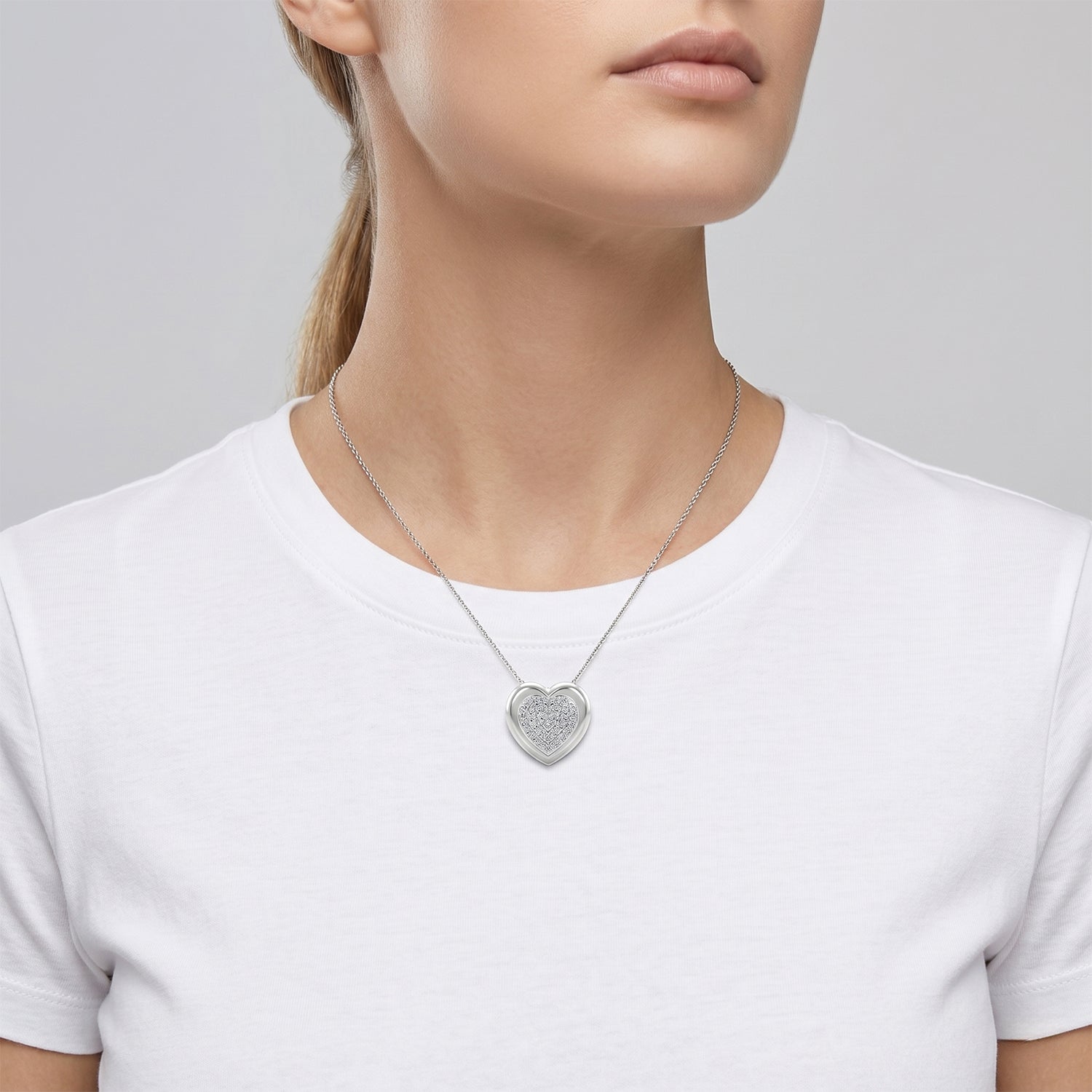 LUXURIANT DIAMOND - Lab Grown Diamant SI-GH SGL zertifiziert Schmuckset ca. 50 cm 925 Silber Rhodiniert ca. 1,00 ct.