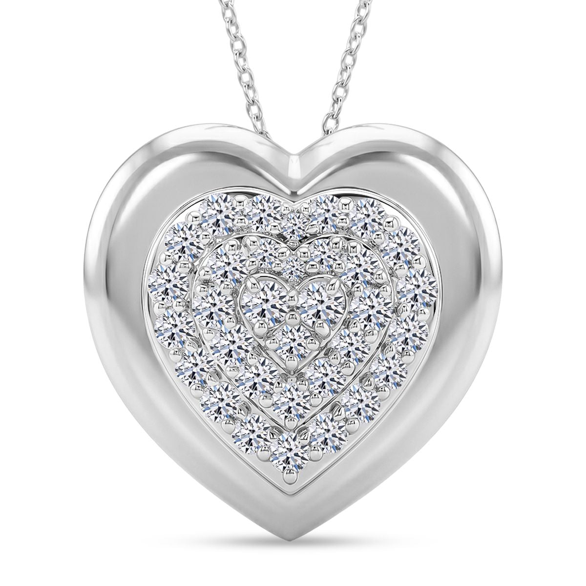 LUXURIANT DIAMOND - Lab Grown Diamant SI-GH SGL zertifiziert Schmuckset ca. 50 cm 925 Silber Rhodiniert ca. 1,00 ct.