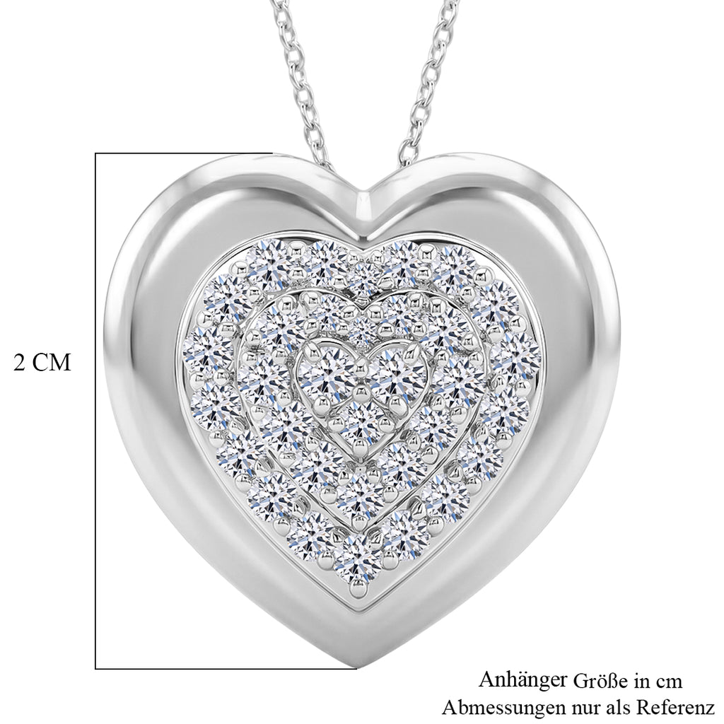LUXURIANT DIAMOND - Lab Grown Diamant SI-GH SGL zertifiziert Schmuckset ca. 50 cm 925 Silber Rhodiniert ca. 1,00 ct.