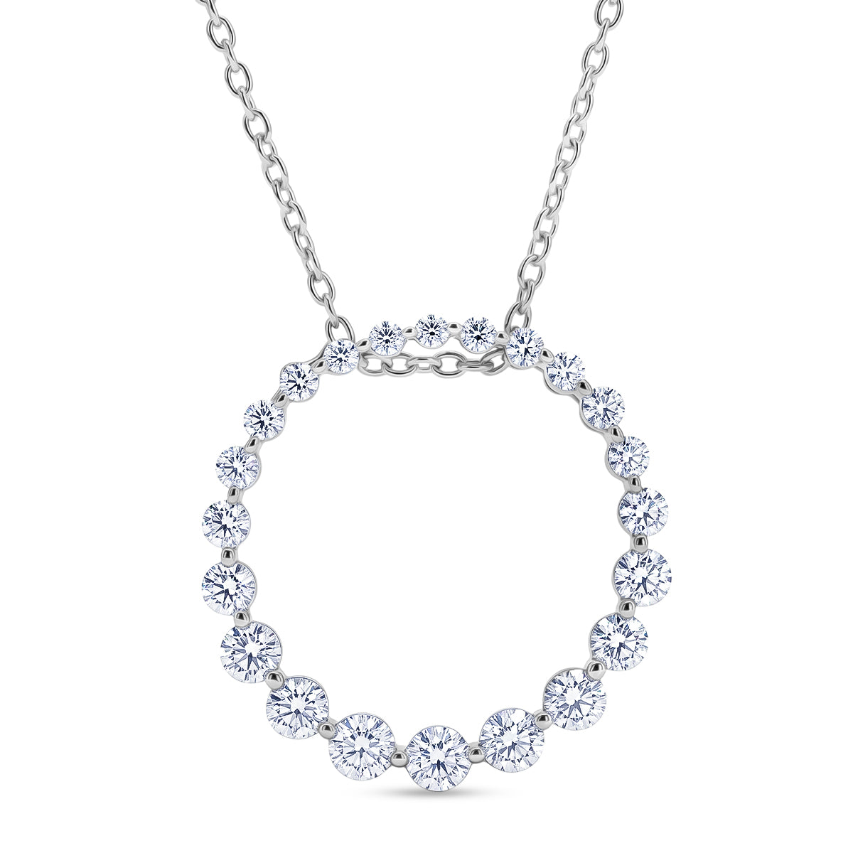 LUXURIANT DIAMOND - Lab Grown Diamant SI-GH SGL zertifiziert Schmuckset ca. 50 cm 925 Silber Rhodiniert ca. 1.00 ct