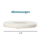 NAKKASHI - 4er-Set, Marmor Untersetzer mit Messingintarsie, Krone, Größe 10x10 cm, Weiß