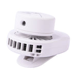Tragbarer und wiederaufladbarer mini Ventilator mit Nebelspray, Größe 12x7,8x6,8 cm, Weiß