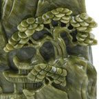 Handgefertigte Edelsteinfigur aus Serpentin, Größe 19x19,5x20,5 cm, Grün