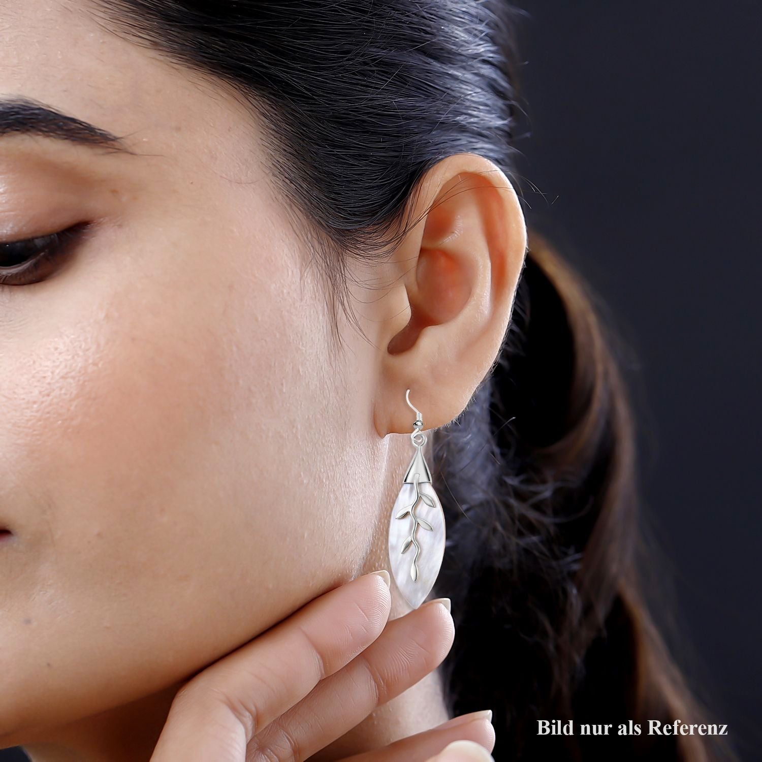 Royal Bali Kollektion - Perlmutt Ohrringe, 925 Silber