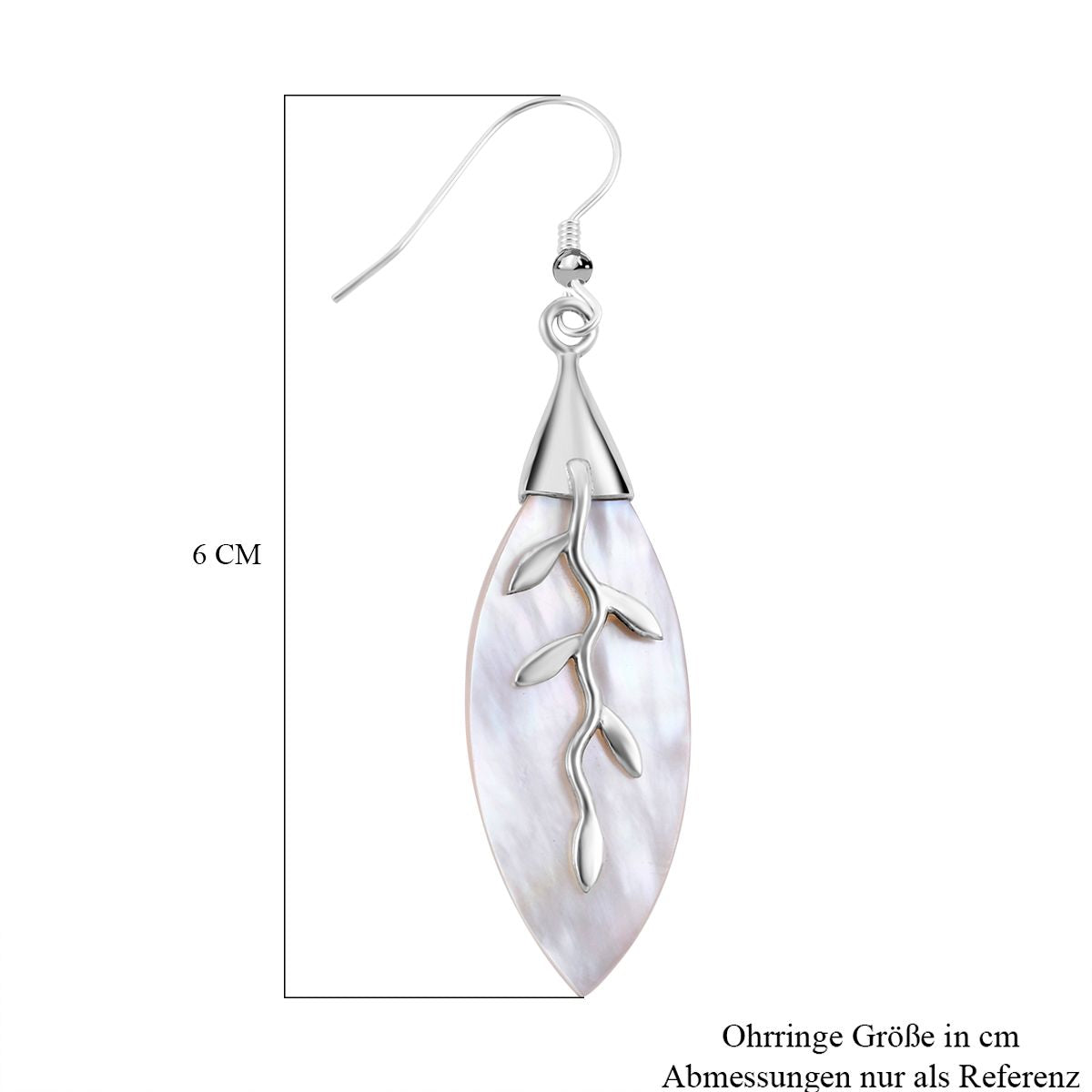 Royal Bali Kollektion - Perlmutt Ohrringe, 925 Silber