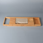 Badewanne Caddy Ablage aus Bambus, Größe 70x22 cm, Braun