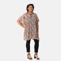 Chiffon Top, Paisleymuster, Einheitsgröße, braun