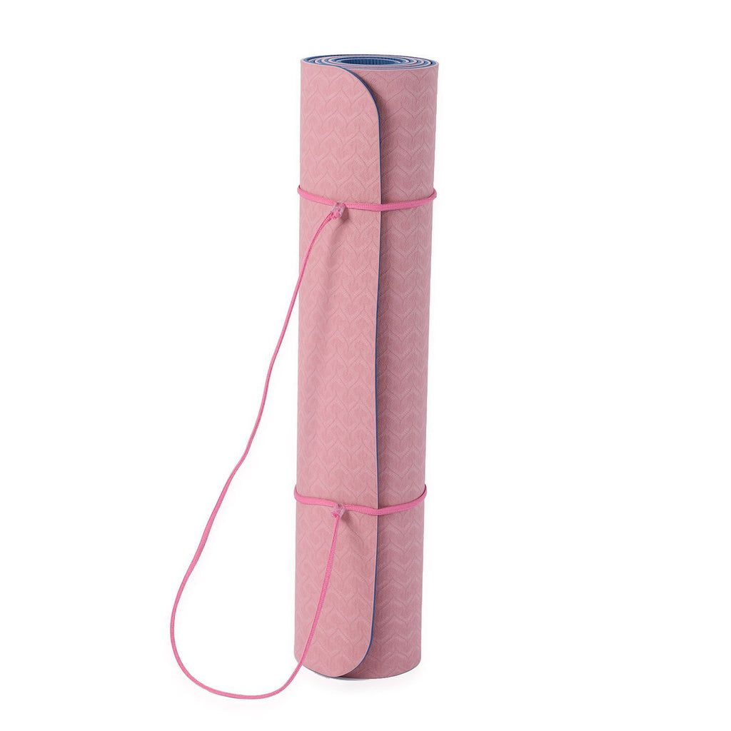 TPE rutschfeste Yogamatte, 183x61 cm, Rosa