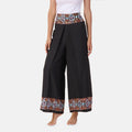 LA MAREY - bedruckte Sommerhose, schwarz, 38-42