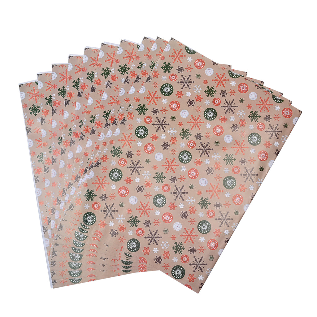 40er-Set Geschenkpapiere, Weihnachtsmotiv, Größe 51x74 cm, Mehrfarbig