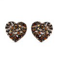 GP Amore-Kollektion - Rote Diamant und blaue Saphir-Ohrringe, 925 Silber platiniert ca. 0,50 ct