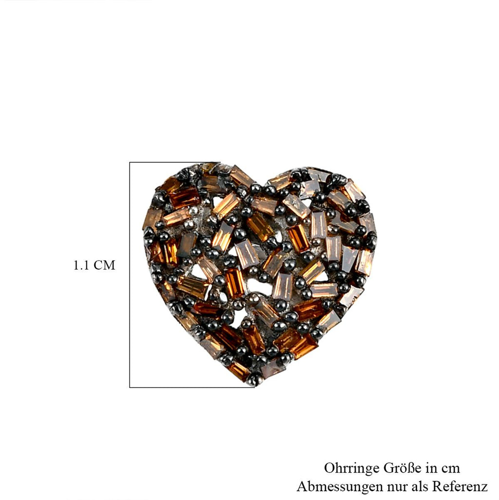GP Amore-Kollektion - Rote Diamant und blaue Saphir-Ohrringe, 925 Silber platiniert ca. 0,50 ct