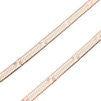 Strukturierte Fischgräten-Gliederkette, ca. 50 cm, 316L Edelstahl roséfarben ca. 10,90g