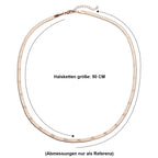 Strukturierte Fischgräten-Gliederkette, ca. 50 cm, 316L Edelstahl roséfarben ca. 10,90g