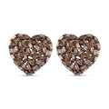 GP Amore-Kollektion - Natürliche Champagner Diamant-Ohrringe, 925 Silber Roségold Vermeil ca. 0.50 ct