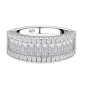 Moissanit-Ring, 925 Silber rhodiniert (Größe 16.00) ca. 1.80 ct