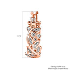 Weiße Diamant-Creolen, 925 Silber rosévergoldet