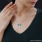 Weiße Mabe Perle (12 mm), Abalone Muschel Anhänger 925 Silber