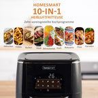 HOMESMART - 10-in-1 Heißluftfritteuse, 13 L Kapazität, 1700 W