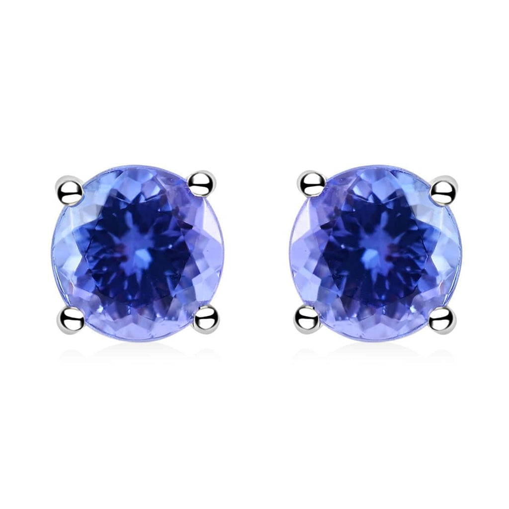 RHAPSODY AAAA Tansanit Ohrringe, zertifiziert und geprüft, 950 Platin ca. 1.10 ct