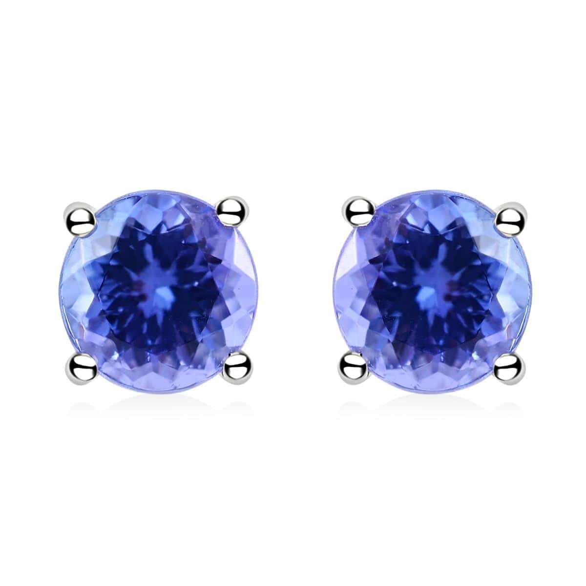RHAPSODY AAAA Tansanit Ohrringe, zertifiziert und geprüft, 950 Platin ca. 1.10 ct