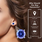 RHAPSODY AAAA Tansanit Ohrringe, zertifiziert und geprüft, 950 Platin ca. 1.10 ct
