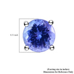 RHAPSODY AAAA Tansanit Ohrringe, zertifiziert und geprüft, 950 Platin ca. 1.10 ct