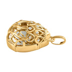 GP Spezial Kollektion - Prasiolith, Kanchanaburi blauer Saphir Anhänger, 925 Silber Gelbgold Vermeil ca. 15.27 ct