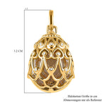 GP Spezial Kollektion - Prasiolith, Kanchanaburi blauer Saphir Anhänger, 925 Silber Gelbgold Vermeil ca. 15.27 ct