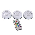 3er Set kabellose mehrfarbige LED-Licht mit Fernbedienung