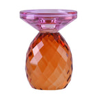 Ananas-Kerzenhalter aus Glas, Größe: 10x13cm, lila