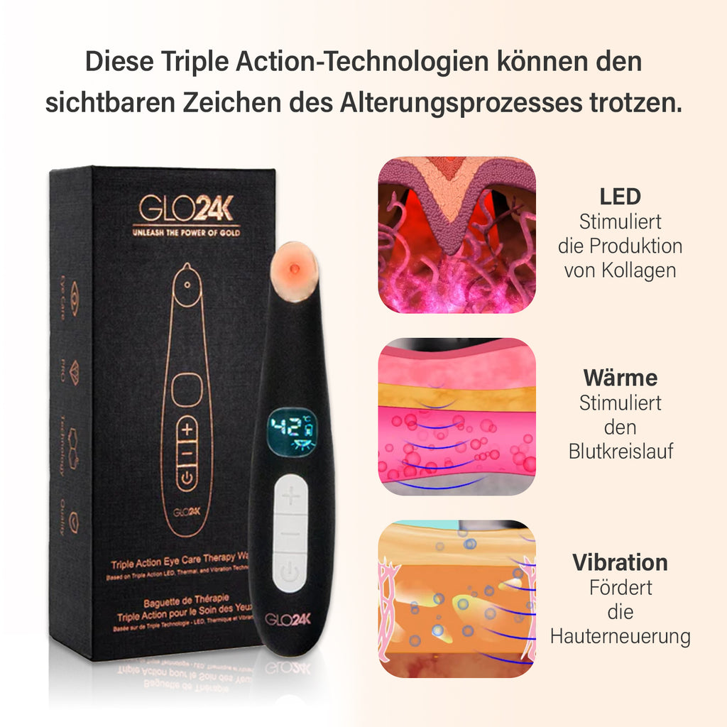 GLO24K :Triple Action Eye Care Therapy Wand