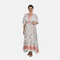Boho-Chic Maxikleid mit Quasten, Einheitsgröße, pink