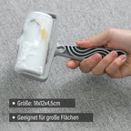 Auswaschbares Fusselroller-Set, 3-teilig,  Hauptroller 18x12x4,5cm, Mini-Streifen 7x1,5x1,5cm