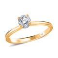 Weißer Diamant SI/G-H Ring 750 Gold (Größe 16.50) ca. 0.50 ct