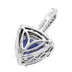 AAAA Tansanit, Weißer Diamant Anhänger 950 Platin ca. 3,75 ct.