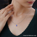 AAA Tansanit, Weißer Diamant Anhänger 585 Gold ca. 3,51 ct.