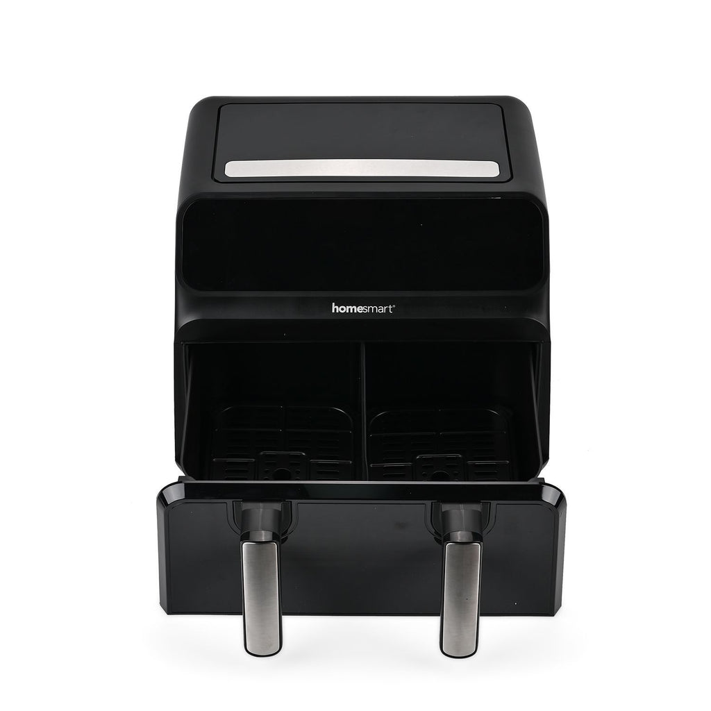 Heißluftfritteuse Deluxe: 8,5L Kapazität, 1700W, Touch-Display und Dual-Korb-System, schwarz